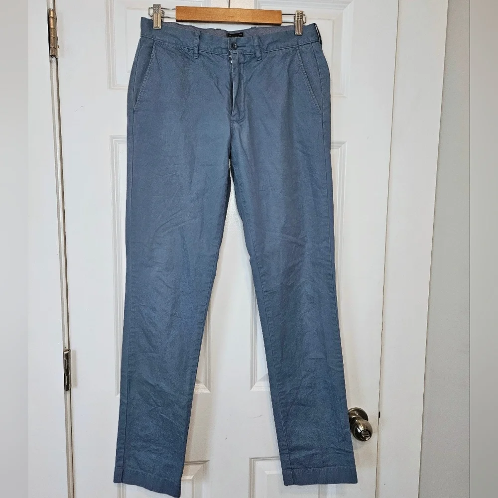 J.Crew Lightweight Straight-fit Khaki Slate Baltic Blue Pants Mens 30x33